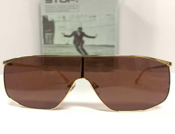 OCCHIALI DA SOLE MASCHERA D'ORO Trendy Brand Oversize Men039s Women039s Des lunettes de soleil Look elegante Sensazione di leggerezza Desi9434528