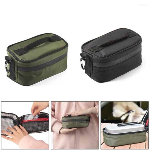 Sacos de armazenamento Alumínio Térmico Bento Box Carrier Bag Preservação de Calor Isolamento Picnic Pack Double End YKK Zipper Multifuncional Bolsa