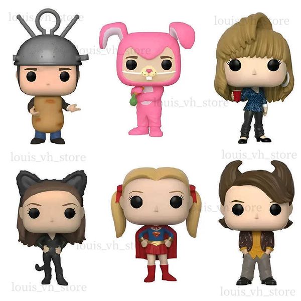 Figuras de brinquedo de ação amigos Rachel Ross Geller Monica Chandler Bing Joey Phoebe Buffay Figura Figura Coleção de Christmas Presente Doll T240325