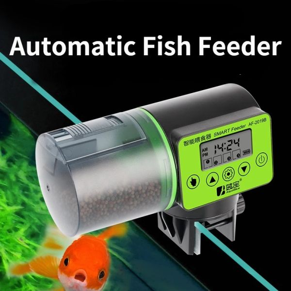 Alimentatore Automissione automatico alimentatore Feeding intelligente alimentatore automatico Acquario Glowfish Feeder Aquarium Feeder di grande capacità