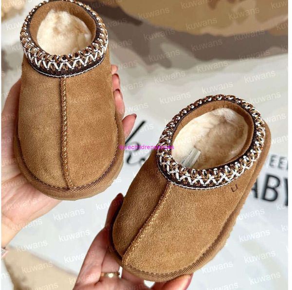 Sapatos Tasman II Chinelos Tazz Baby Kids Toddler Chestnut Fur Slides Sheepskin Shearling Classic Ultra Mini Bota Winter Mules Slip-on Wool Little Big55 16-35