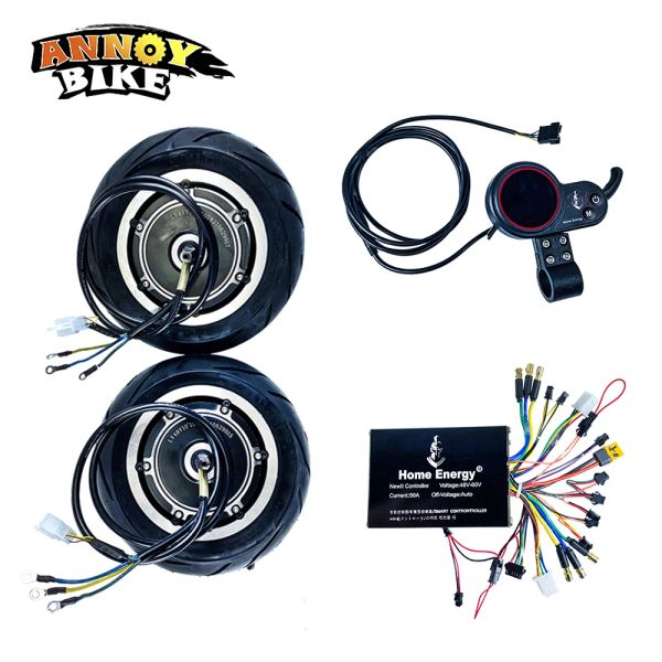 Messen Double Drive Kit 10 pollici 48v 1500w 60v 3000w Motore del Mozzo Brushless 50a Controller Bicicleta Electrica Scooter Ruota moto