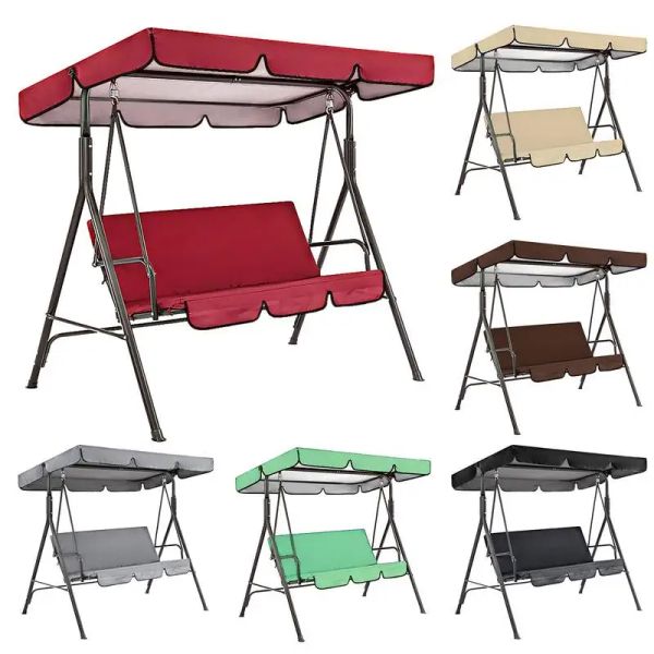 Decorações Swing Cushion Canopy Tampa de cobertura Substituição para pátio jardim de jardim de 3 lugares Chaves à prova d'água Capas de rede para externo