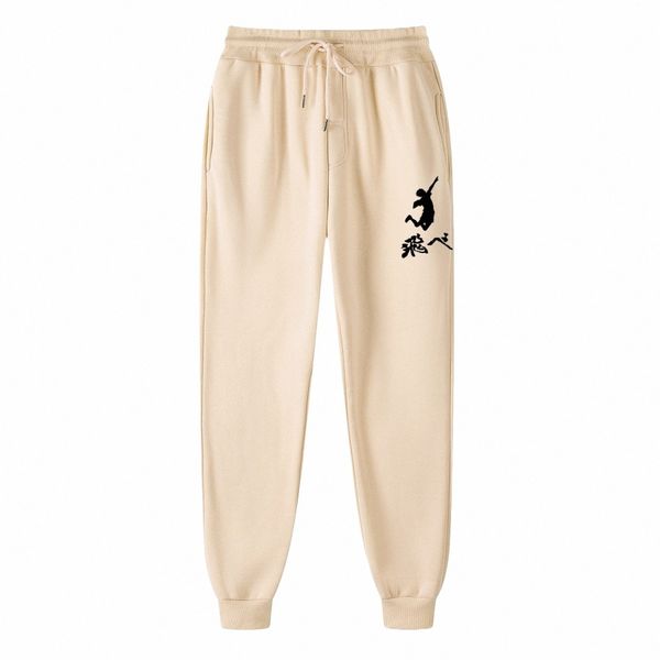 pantaloni da uomo Haikyuu Karasuno Fly High Anime Pantaloni sportivi Hip Hop Streetwear Manga Volleyball Club Pantaloni casual Pantaloni per me 30oI #