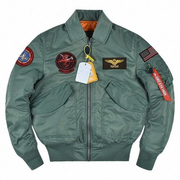 Neue Alpha Martin Flight Pilot Jacke Männer Winter Assment Squadr Lose Mantel Winddicht Baseball Mantel Taktische Oberbekleidung c1Eh #