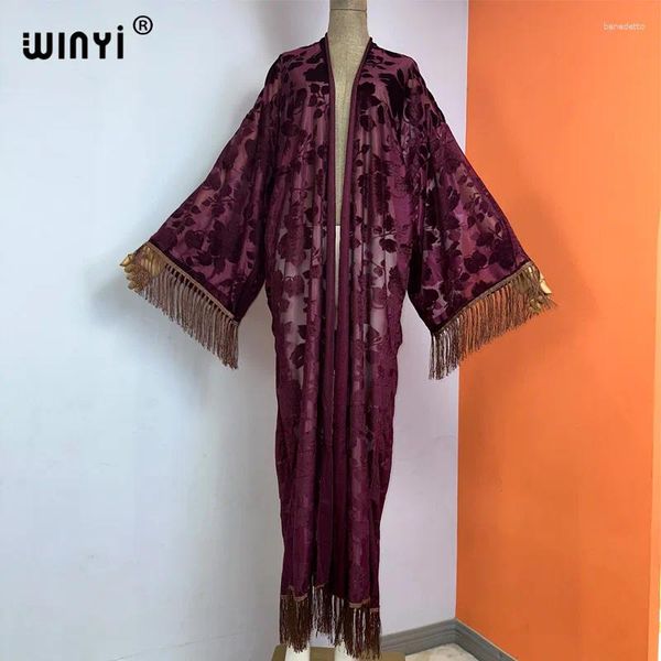 Kimono perspektifi seksi hırka bikini örtü tatil maxi plaj mayo akşam parti elbise vestidos moda kaftan