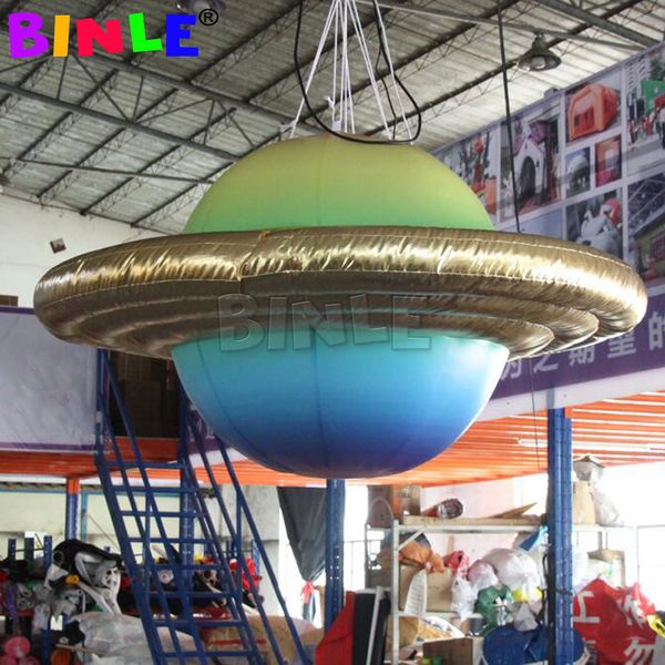 3MD realizzato su misura (10 piedi) con pallone ghupiter gonfiabile con luci a LED/Gigante nove palloncini pianeti del sistema solare per decorazione sospesa