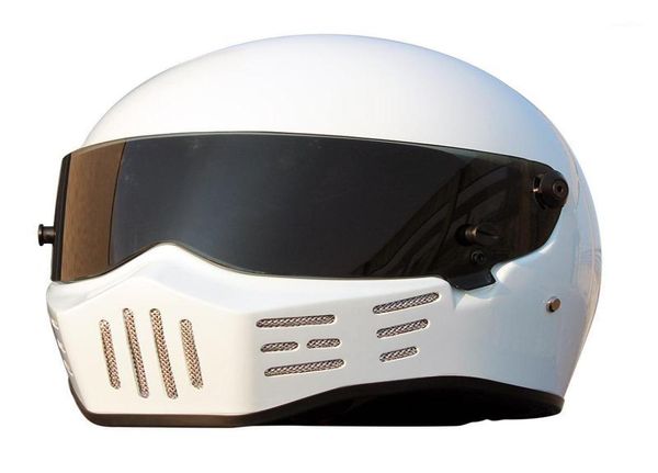 Мотоциклетные шлемы 2021 Моторный шлем из стекловолокна Анфас Мужчины Женщины Ретро Мотокросс Чоппер Головной убор Защитная крышка19036179