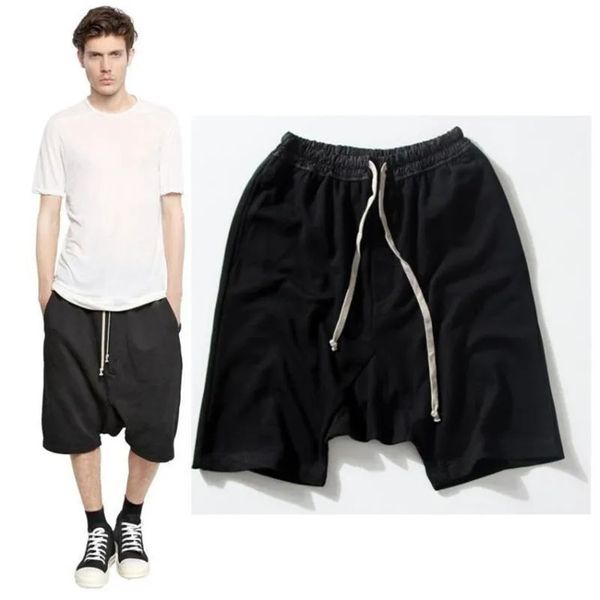 High Street übergroße Hip-Hop-Shorts, Herren-Skateboard-Shorts, kurze Haremshosen, kurze Sweat-Hosen mit tiefem Schritt, 240321