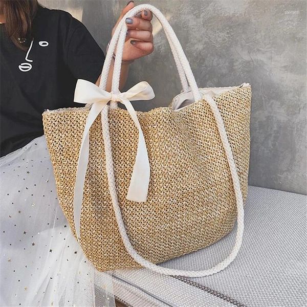 Saco feminino palha redonda circular rattan vime tecido crossbody cesta de praia presente bohemia bolsas senhoras ombro