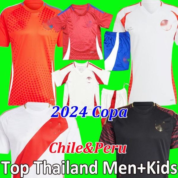 2024 Copa America Chile Peru Trikot Alexis Vidal Vargas Medel 24 25 Fußballtrikot Pinares Camiseta de Futbol Nationalmannschaft 2025 Fußballtrikots Herren Kinder Kit