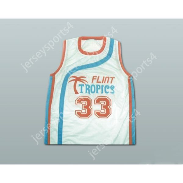 Personalizado qualquer nome qualquer equipe FLINT TROPICS JACKIE MOON SEMI PRO 33 JERSEY DE BASQUETEBOL Tudo costurado Tamanho S M L XL XXL 3XL 4XL 5XL 6XL Qualidade superior