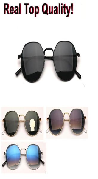 Venda Moda Jack Óculos de Sol Mulheres Mens Smetal Hexágono Óculos de Sol Vintage Óculos de Sol UV400 Lentes de Vidro de Proteção com Leathe4420359