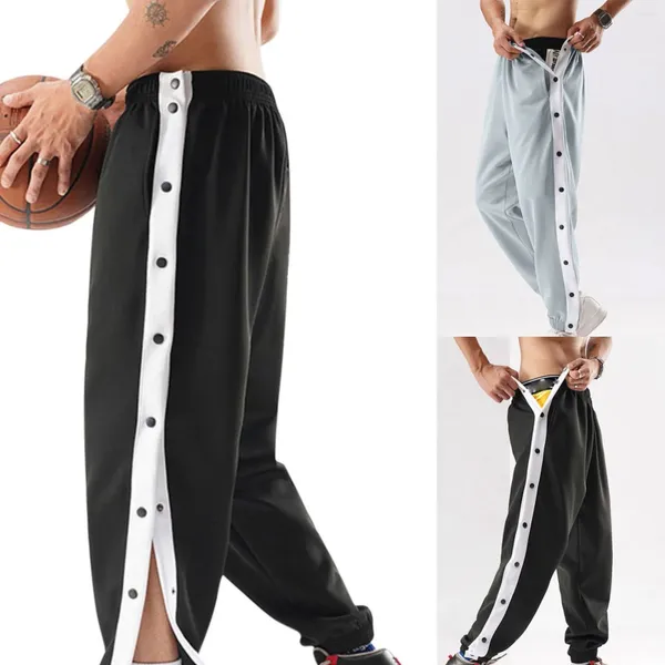 Pantaloni da uomo Uomo Casual Strappo Basket Allenamento Riscaldamento Gamba aperta Uomo Y2k Abbigliamento Tute Tasche Pantaloni da palestra Pantalones