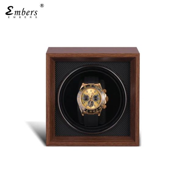 Случаи 2023 Новые Embers Single Watch Winder Winder Shaker Shaker Box Automatic Winder Case Mabuchi Motro