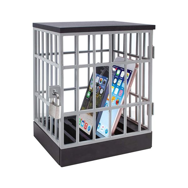 Bins Safe Smartphone Home Table Office Gadgets Caixa de armazenamento de qualidade Bloqueio de gaiola de gaiola de armazenamento de celular Celular Celular prisão