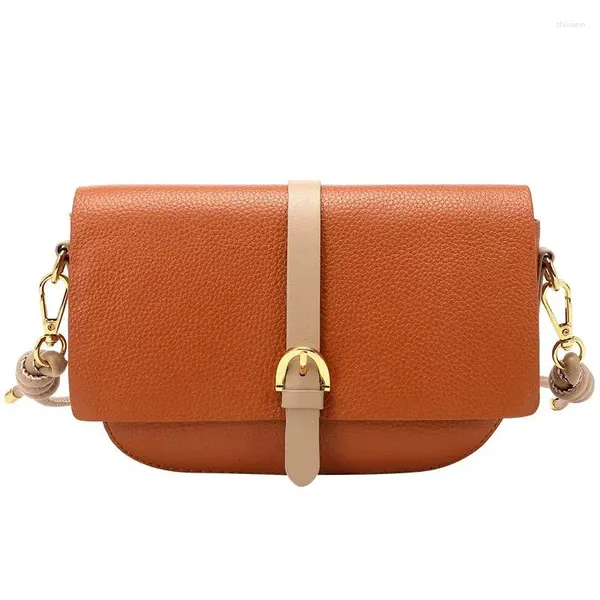 Umhängetaschen Damen 2024 Nähte kleine runde Tasche und Rindsleder Handtasche Frauen Clutch Damen Hand