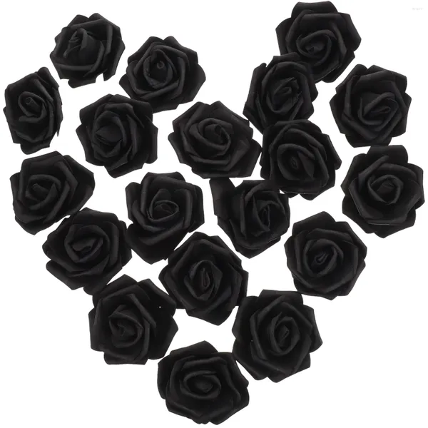 Dekoratif Çiçekler 100 PCS Yapay Gül Sahte Kafa Dekor Petal Siyah Güller Toplu Gelin Sahte Açık Pembe