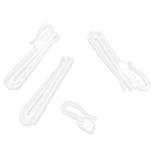 Acessórios novos 200 pçs cortina de plástico pendurado ganchos janela estéreo branco plástico ajustável altura cortina acessórios para pendurar teto 9cm