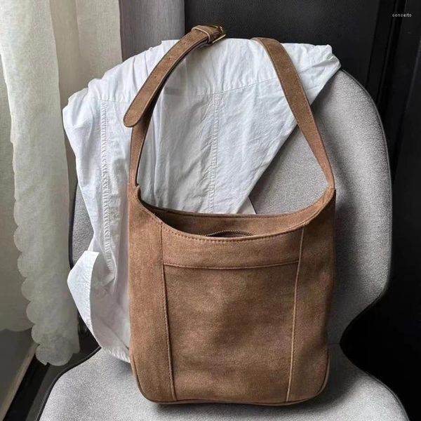 Cordão esfrega couro do plutônio mulheres crossbody sacos de design da marca senhoras bolsa feminina hobos bolsa ombro camurça do falso tote bolsa marrom