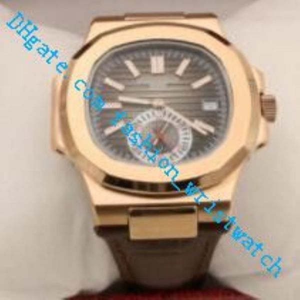 Orologio da uomo Orologio da polso Promozione 40 5mm 5980R-001 Orologio automatico di lusso con cinturino in pelle marrone nero 238p