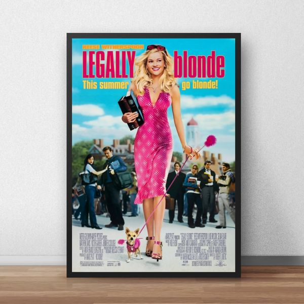 Kalligraphie Legally Blonde Filmplakat HD druckbare Leinwand Kunstdruck Home Decor Wandmalerei (kein Rahmen)