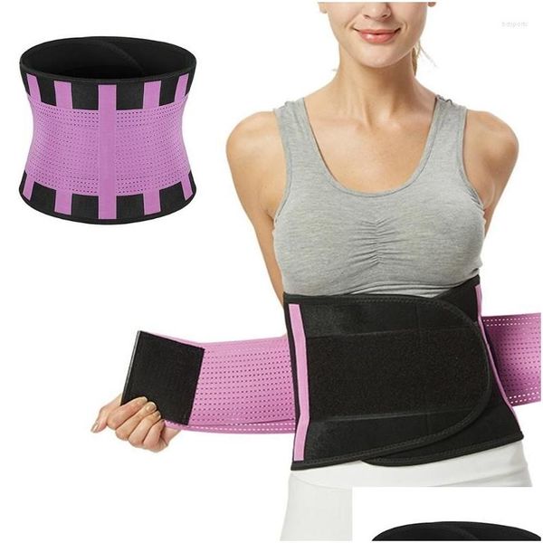 Cintura di supporto per la vita Allenamento per la schiena Dimagrante Protezione per palestra Sollevamento pesi Sport Body Shaper Corsetto Consegna di gocce di sudore All'aperto Atletico Ot19N