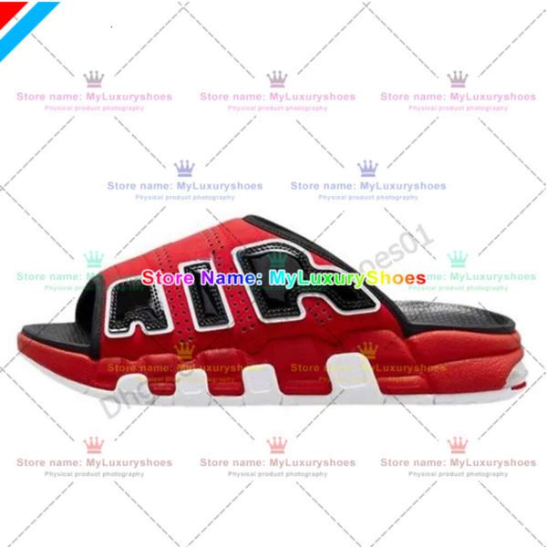 2024 UPTEMPOS PIPPEN SANDALS MAIS SLIDES HOMENS MAN FLIPPERS BLANCO BRANCO RED RED Sports Runners Scottie Pippens Slipper Sandle Outdoor Beach Sliders 843