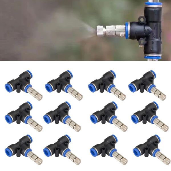 Spruzzatori 10PCS Nebbia di raffreddamento Slip Lock Ugello con filtro interno 6Mm Atomizzazione a bassa pressione Microugelli Irrigazione da giardino Spray