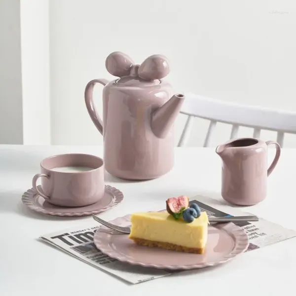 Set di stoviglie per il tè Set di tazze da caffè in porcellana nordica Instagram Amazon Creative Flower Piatto da tè Dessert Zucchero Pomeriggio