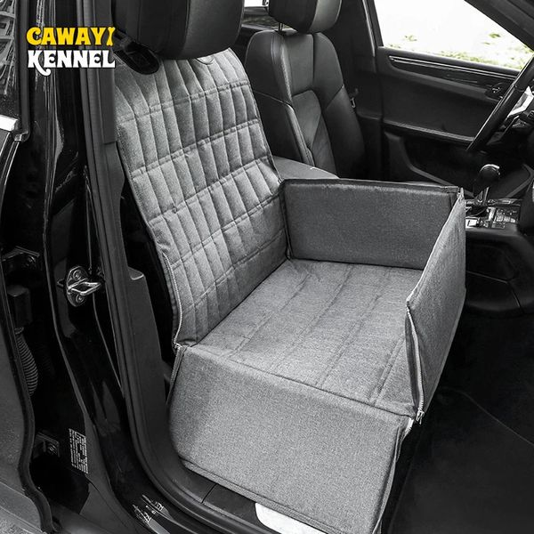 Cawayi canil pet cão capa de assento do carro transportar gato filhote de cachorro saco de viagem carro dobrável rede à prova dwaterproof água cães cesta pet 240318