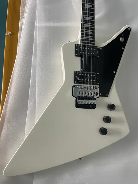 Kundenspezifische hochwertige beige E-Gitarre mit Floyd Rose Shaker-Ebenholzgriffbrett