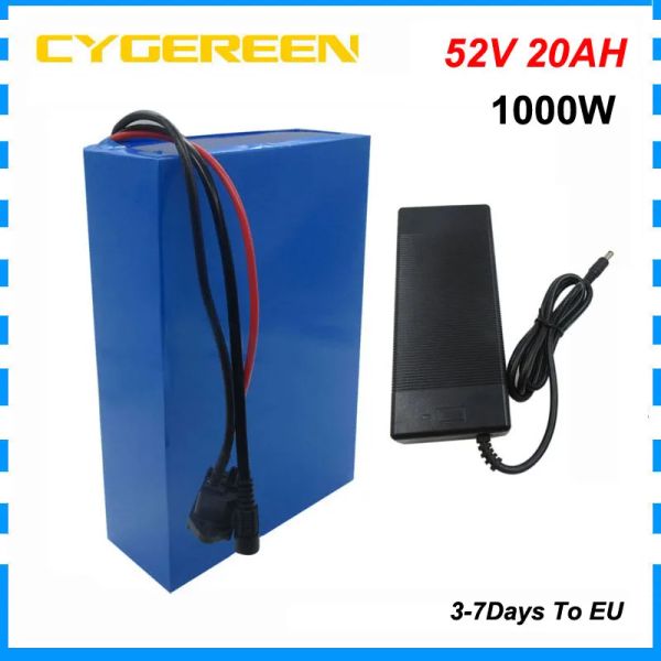 Tang 1000w 52v 20ah Lithium Ebike Scooter Batterie Akku 2000w 14s 48v 52 V 30ah 18650 Elektrofahrrad Fahrrad Motorrad Bateria Pack