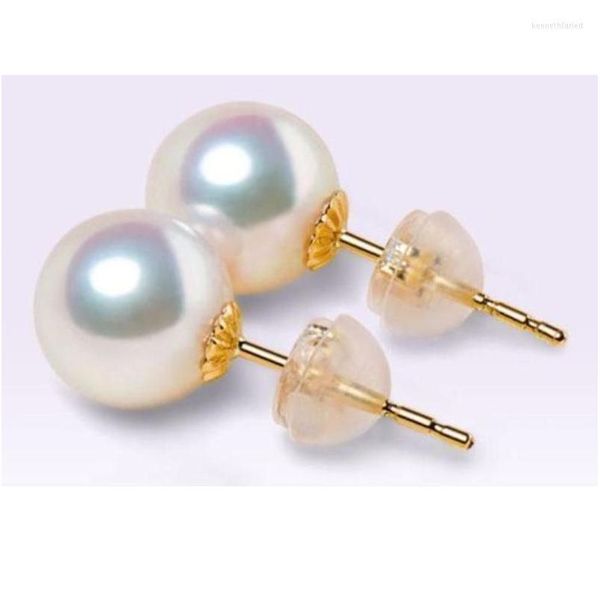 Dangle Chandelier Brincos 9-9.5Mm Branco Akoya Pérola 14K Ouro Push-Back Stud Estilo Drop Delivery Jóias Otbx9