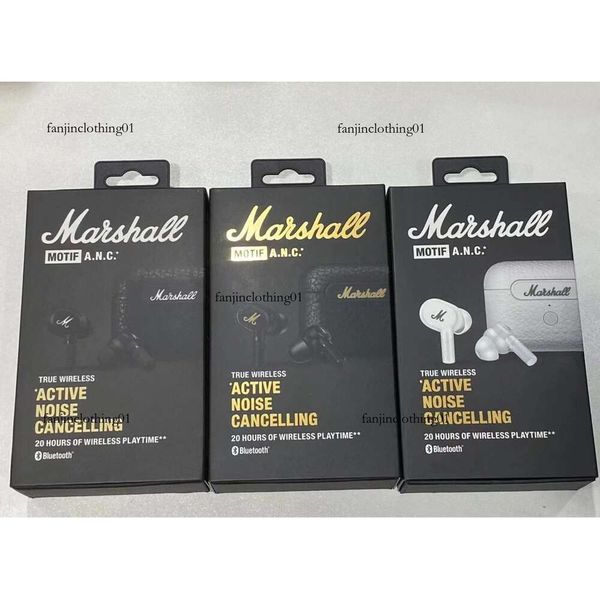 Designer fones de ouvido marshall menor anc sem fio bluetooth vêm com cancelamento de ruído em tampões de ouvido esportes m4