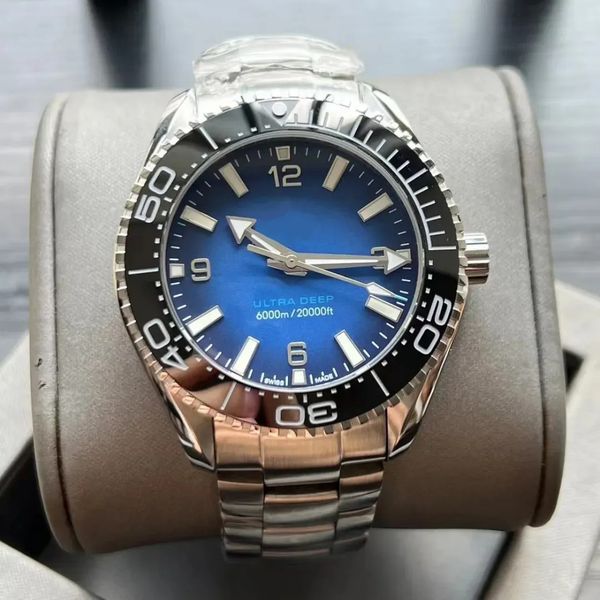 U1 top aaa de qualidade de qualidade de relógio masculino de tempo automático Diver Ocean Diver 600m Skyfall Cerâmico Bolinho luminoso 300m homens OROLOLOGIO Aço inoxidável Back Sports Ocean Men Watch