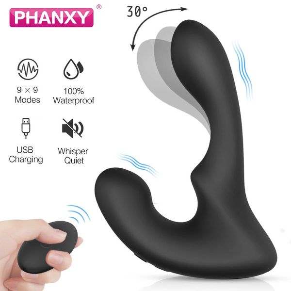 Fanxy Remote Control Maschio Massager Prostate Vibrator for Men Tail Plug Tapping Sex Toys Silicone Butt Toys Gay Coppie 240312