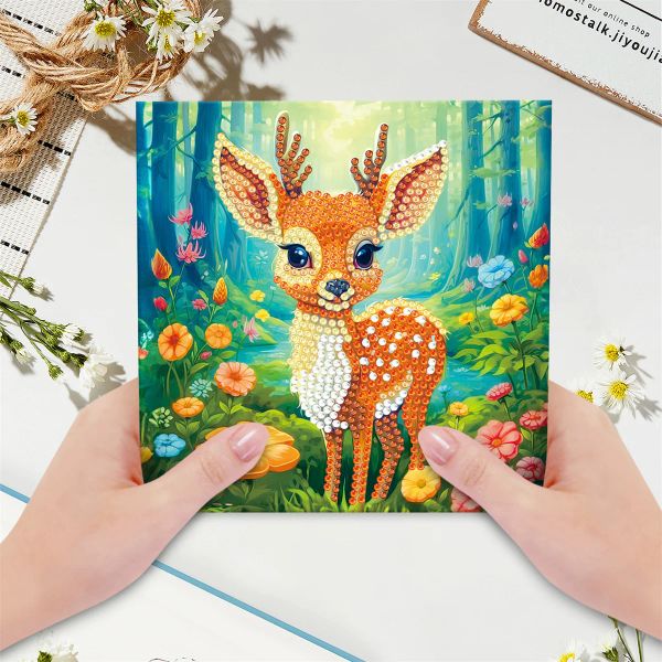 Stitch 5d Diy Diamond Gemälde Weihnachtsgrüßkarten handgefertigtes Kunstkit Santa Claus Elk für Familienfreunde Kid Home Decor Feiertagsgeschenk