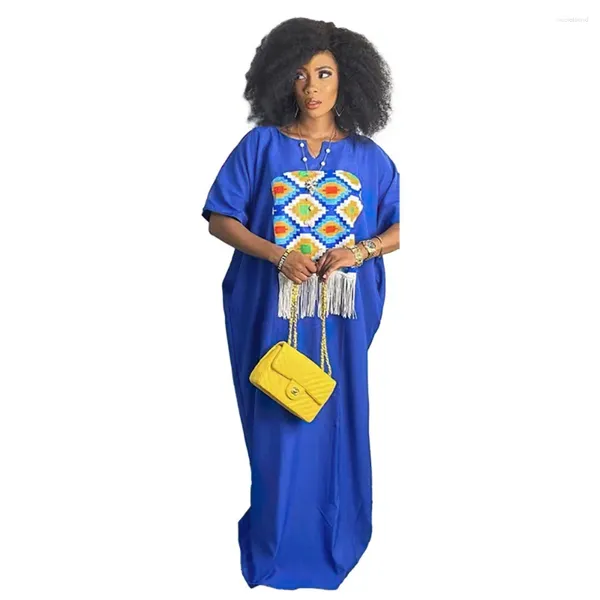 Lässige Kleider 2024 Afrikanisches Kleid Explosiver Stil Lose Plus Größe Damenmode Druck Lange Dressss Abaya Burka 8819#