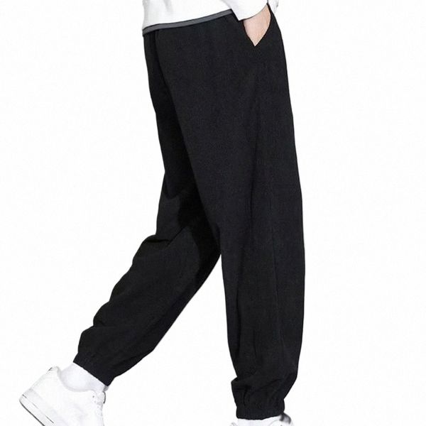 Pantaloni sportivi morbidi Pantaloni sportivi da uomo elasticizzati traspiranti con coulisse in vita Pantaloni alla caviglia Nono per la palestra di jogging D0ht #