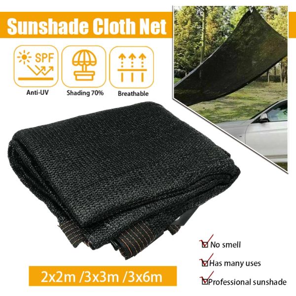 Nets Sunblock Shade Cloth mit Ösen 70 % Outdoor AntiUV Sun Shade Net Mesh PE Markisen Sun Shelter Garden Patio Pool Shade Sail