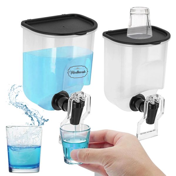 Banyo Yeniden Kullanılabilir Sıvı Diş Macunu Nefes Sınıf Konteyneri Çocuklar ve Yetişkinler İçin Mükemmel 600ml Ağız Garde Dispenser Set