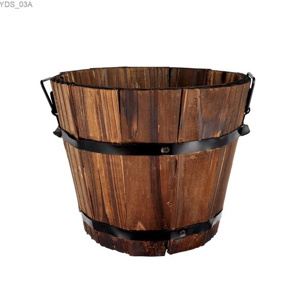 Pflanzer Töpfe Pflanzer Pot Holzblume Fass Outdoor Dekor Fässer saftiges Töpf