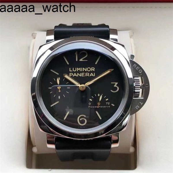 Uhren 2024 Panerass Luxus-Designer-Armbanduhren Shooting 1950 Serie Pam00423 Manuelle mechanische Herrenuhr Wasserdicht Edelstahl Luminoss