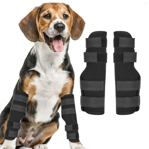 Abbigliamento per cani 1 paio di protezioni per le gambe in neoprene per animali domestici, per la cura delle lesioni da artrite, per la cura dei cani