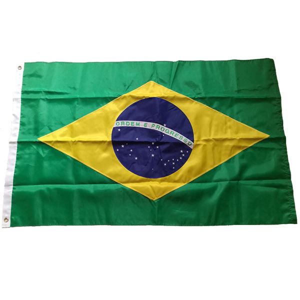 Acessórios bordados costurados bandeira do brasil brasil bandeira nacional brasileira banner do país do mundo tecido oxford nylon 2x3 pés 3x5 pés 4x6 pés 5x8 pés