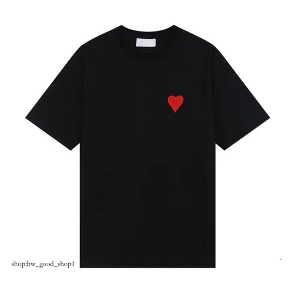 Amis Play Brand Newest Mens Women Designer of Luxury Amis T Shirt Moda Uomo S Casual Tshirt Uomo Abbigliamento Little Red Heart Chuan Kubao Ling Polo Shirt Lt6i 738