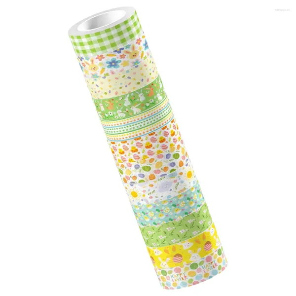 Bottiglie di stoccaggio 12 rotoli e nastro Washi Cancelleria Notebook Fai da te Multiuso Adesivo per unghie Stampa Scrapbooking Forniture Decor