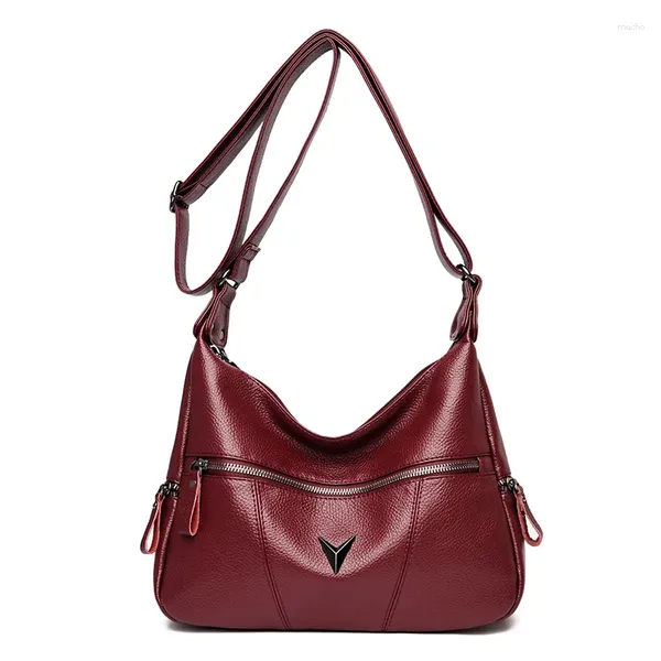 Bolsas de ombro crossbody para mulheres bolsa de couro macio feminino sac uma bolsa principal menina hobos mensageiro