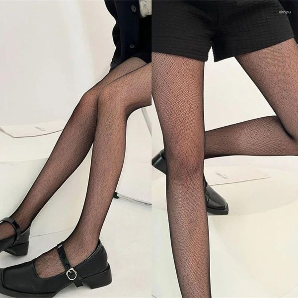 Meias femininas leggings meias padrão diamante sexy fishnet malha meia-calça